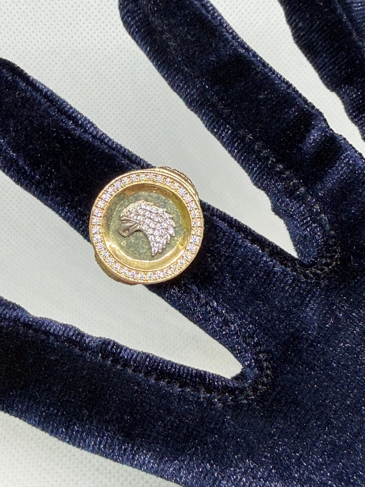 10K Solid Gold Glacier Eagle Ring - Size 10