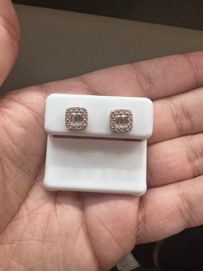 Rose Gold Vermeil Moissanite Earrings