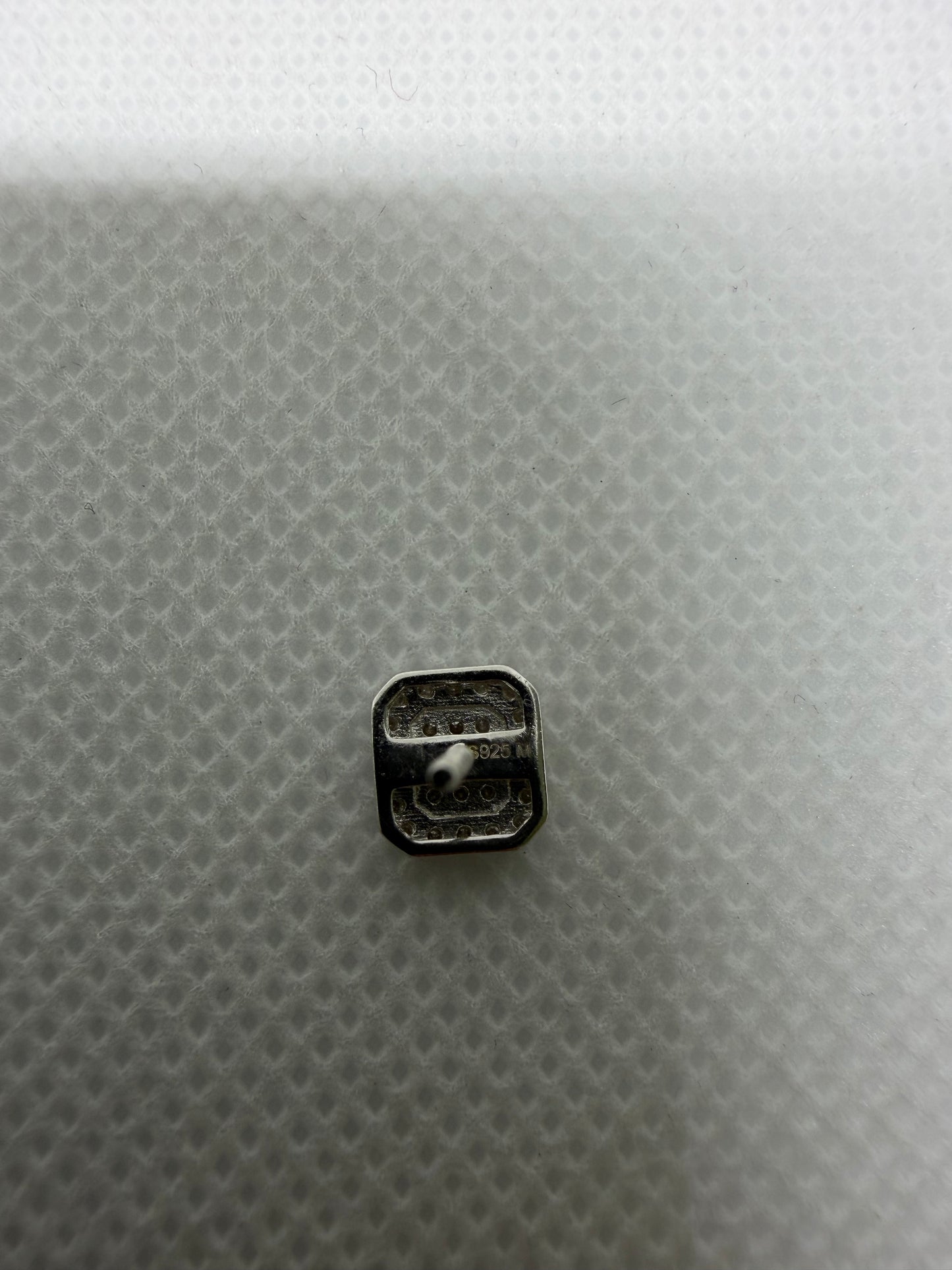 Sterling Silver Rectangle Moissanite Earrings