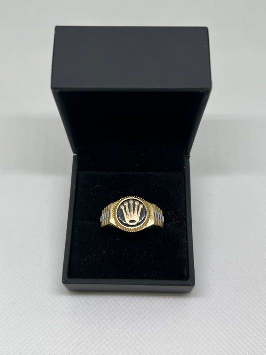 10K Solid Gold Rolex Ring - Chain Included