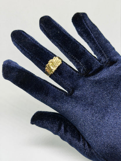 10K Solid Gold Nugget Ring - Size 10