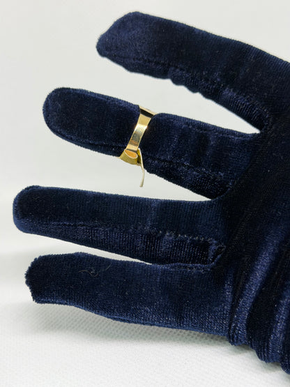 10K Solid Gold Anchor Ring - Size 8