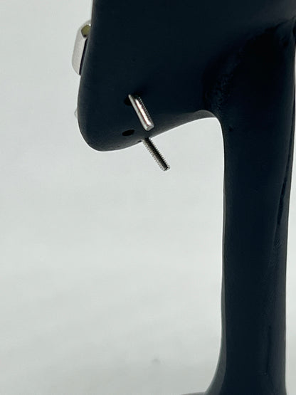 Sterling Silver Glacier Square Moissanite Earrings