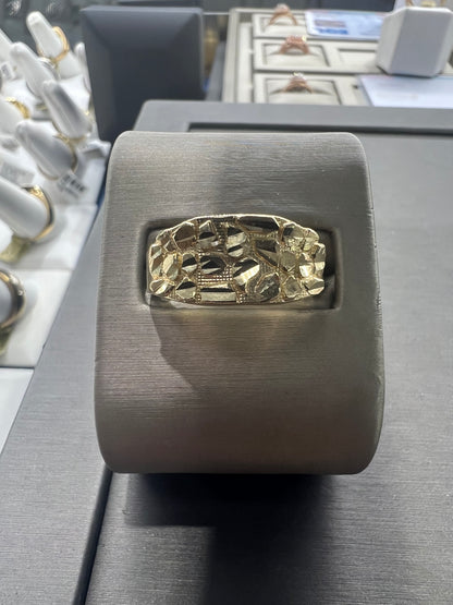 10K Gold Nugget Ring Size 9.5
