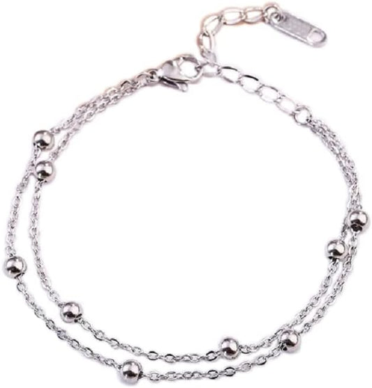 Dainty Ankle Bracelet in Silver