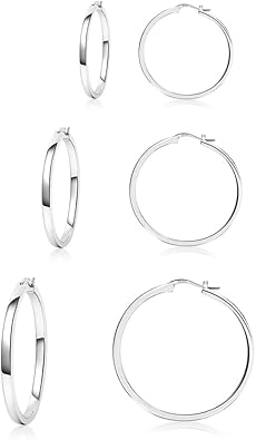 925 Sterling Silver Dainty Hoop Earrings