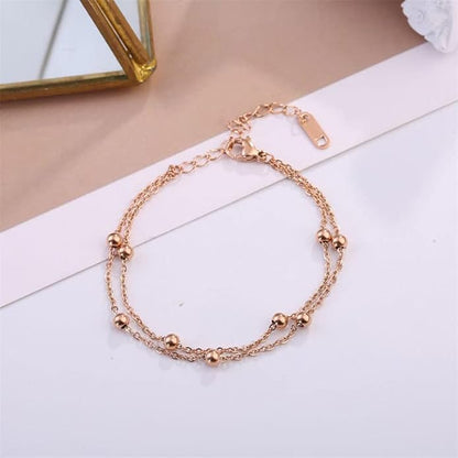 Dainty Ankle Bracelet in Rose Gold