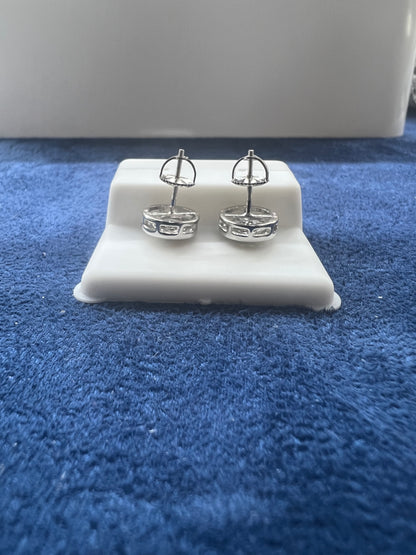 Circle Cluster Moissanite Earrings
