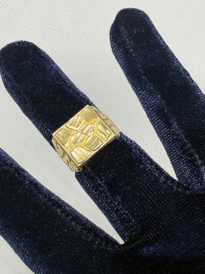 10K Solid Gold Nugget Ring - Size 9.5