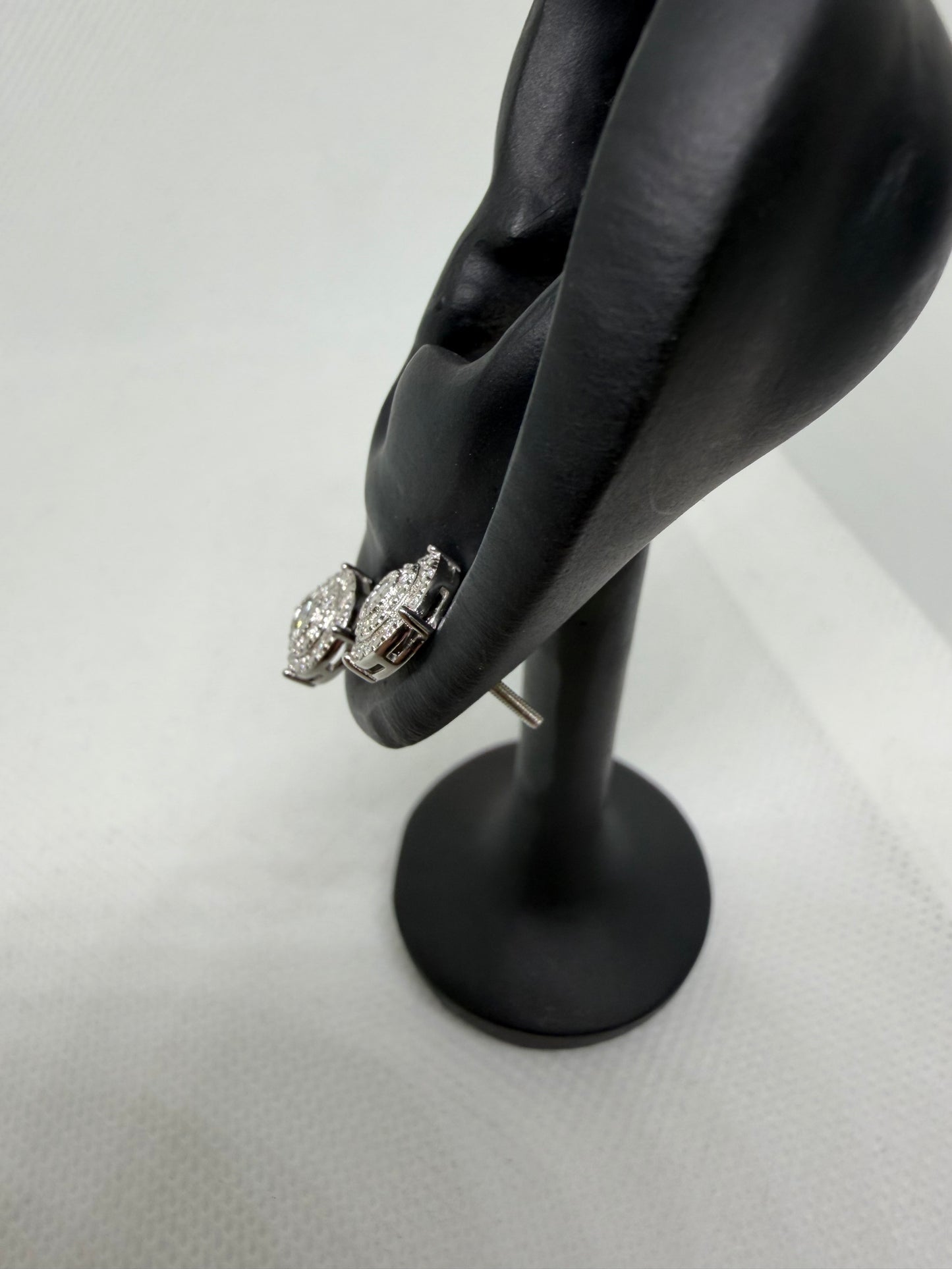 Sterling Silver Circle Moissanite Earrings