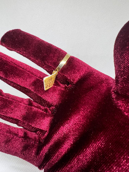 10K Solid Gold Nugget Ring - Chain Included