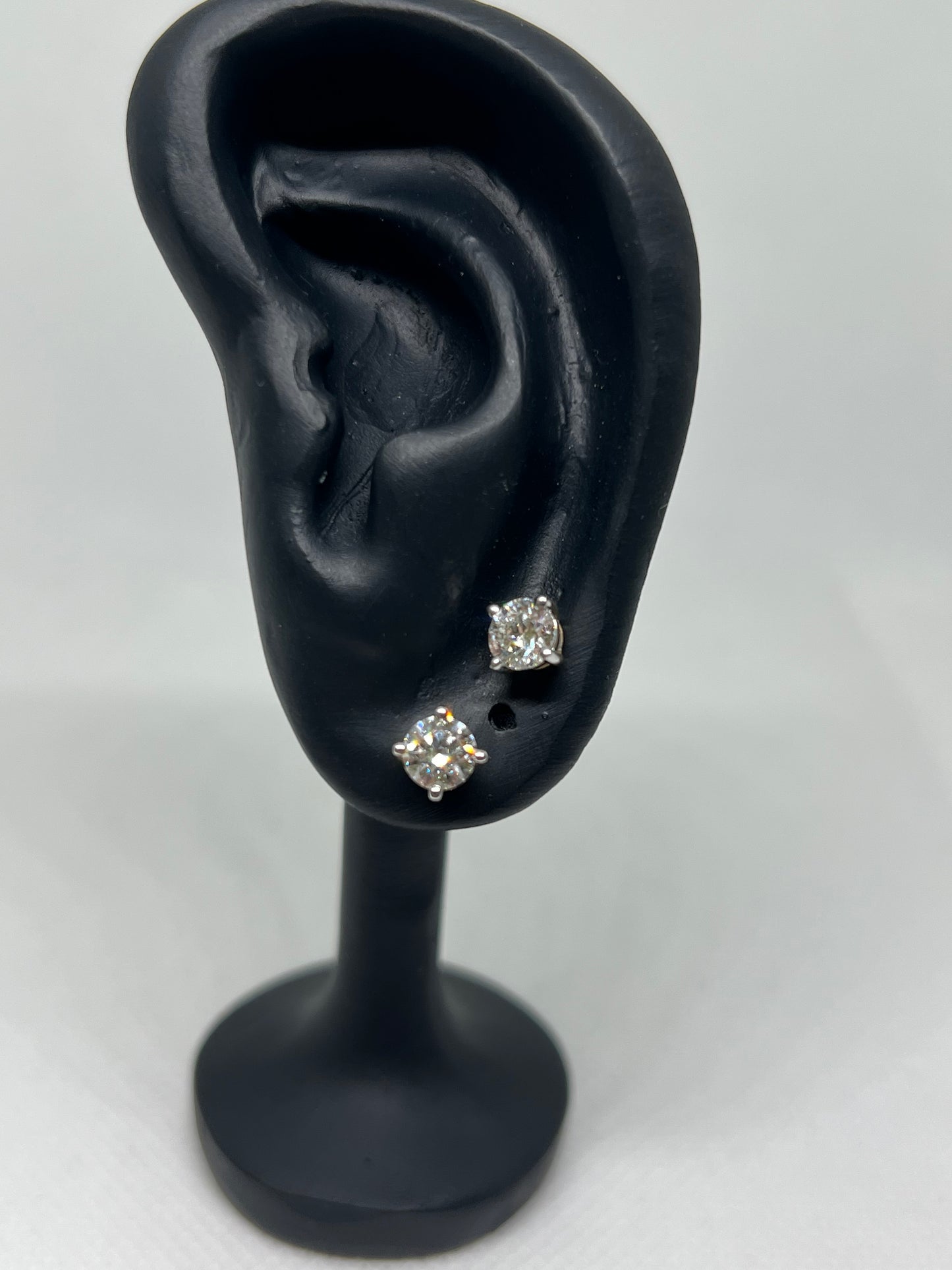 14K Yellow Gold 1 Ct Lab Grown Diamond Earrings - IGI CERTIFIED