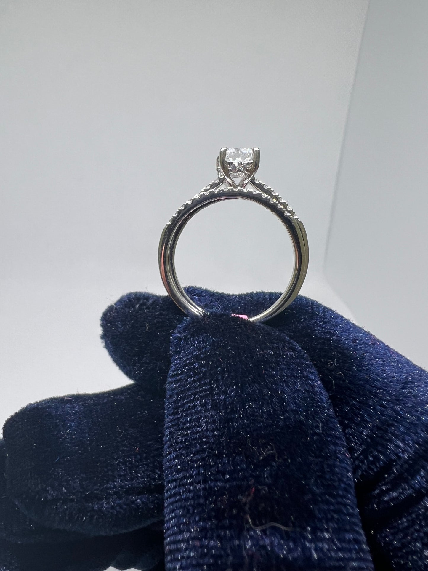 DC CERTIFIED Lab Grown Emerald Cut White Gold Diamond Bridal Set