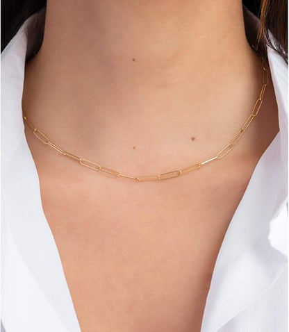 Paperclip Chain in Gold