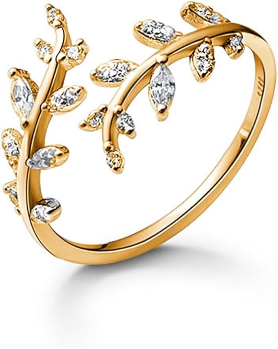 Stackable Leaf Ring in Gold