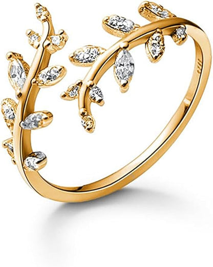 Stackable Leaf Ring in Gold