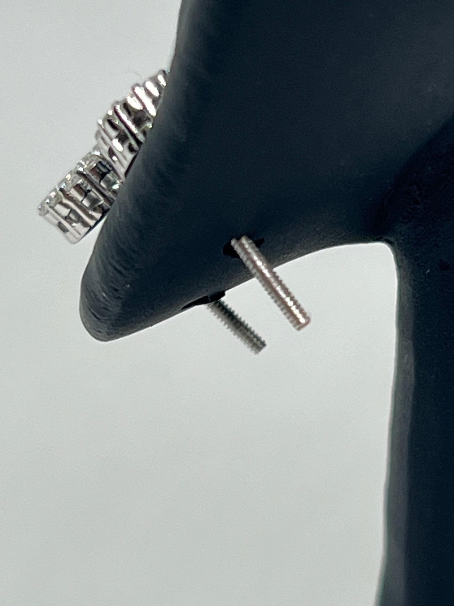 Sterling Silver Cluster Flower Glacier Moissanite Earrings