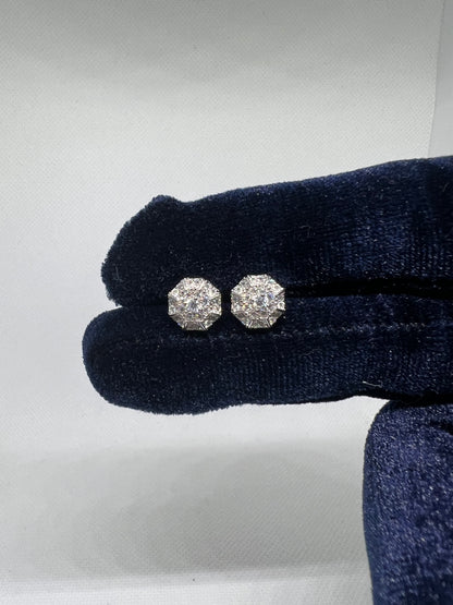 Sterling Silver Glacier Moissanite Earrings