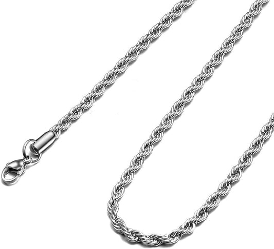 Rope Chain in Silver - 2mm