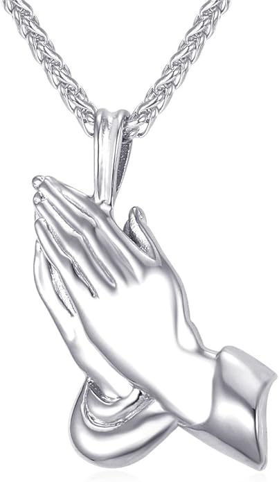 Praying Hands Pendant in Silver