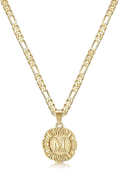 Circle Initial Chain in Yellow Gold