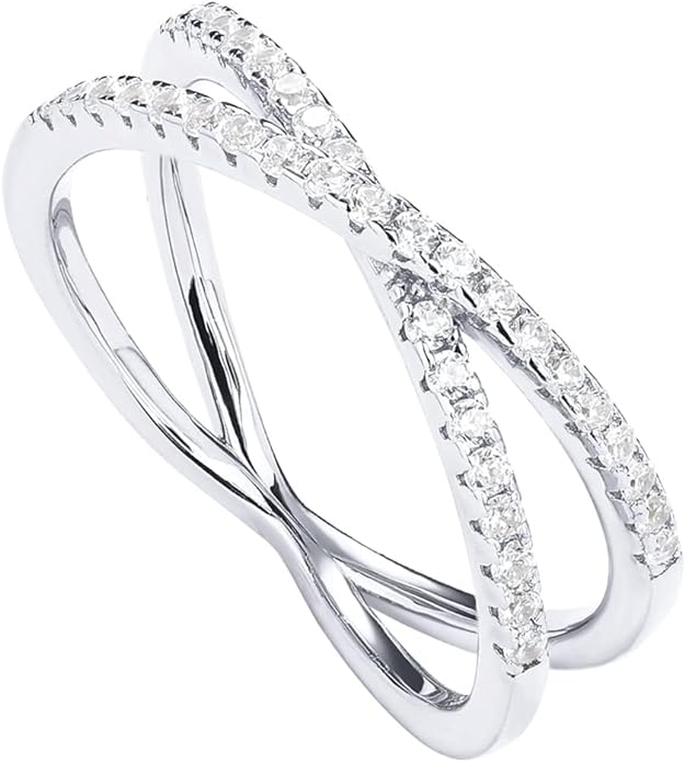 Criss Cross Ring in Silver