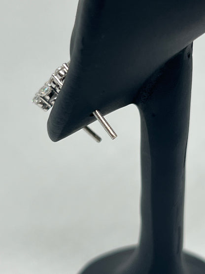 Sterling Silver Flower Moissanite Earrings