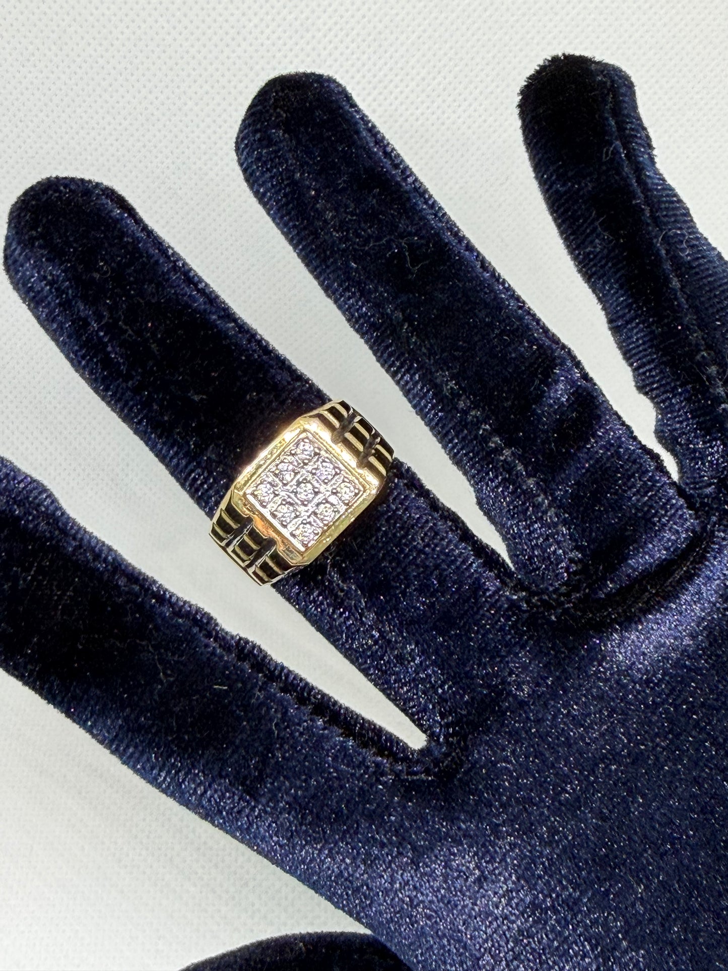 10K Solid Gold Multi Glacier Ring - Size 9.25