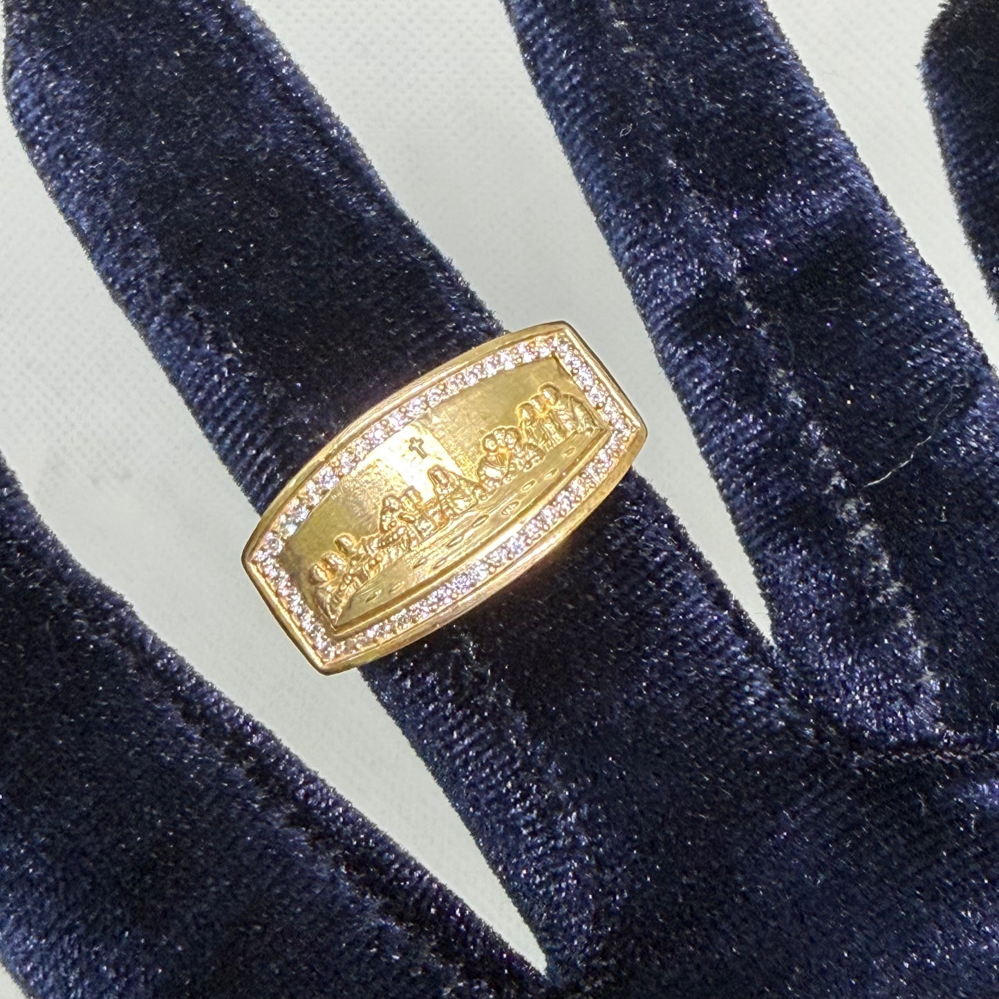 10K Solid Gold Last Supper Gold Ring - Size 10