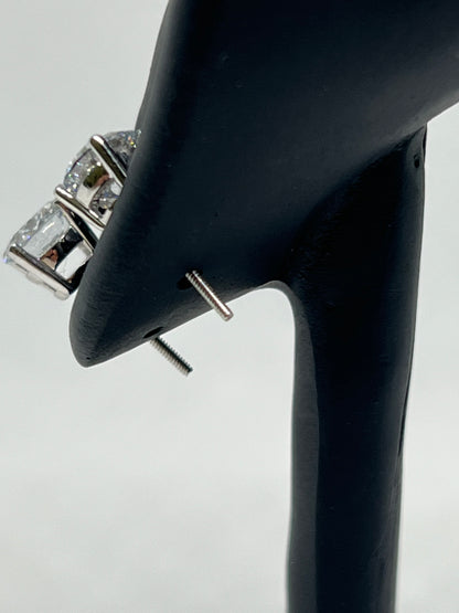 14K White Gold 2 Ct Lab Grown Diamond Earrings - IGI CERTIFIED