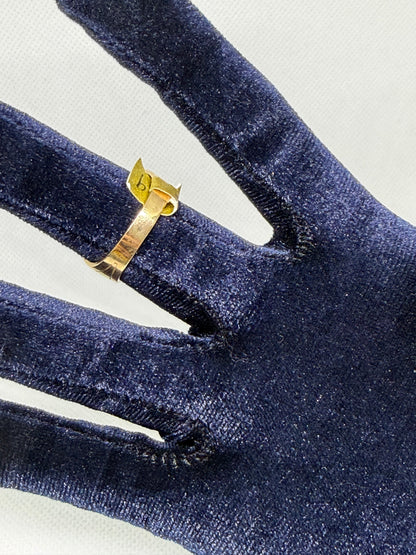 10K Solid Gold Nefertiti Ring - Size 11