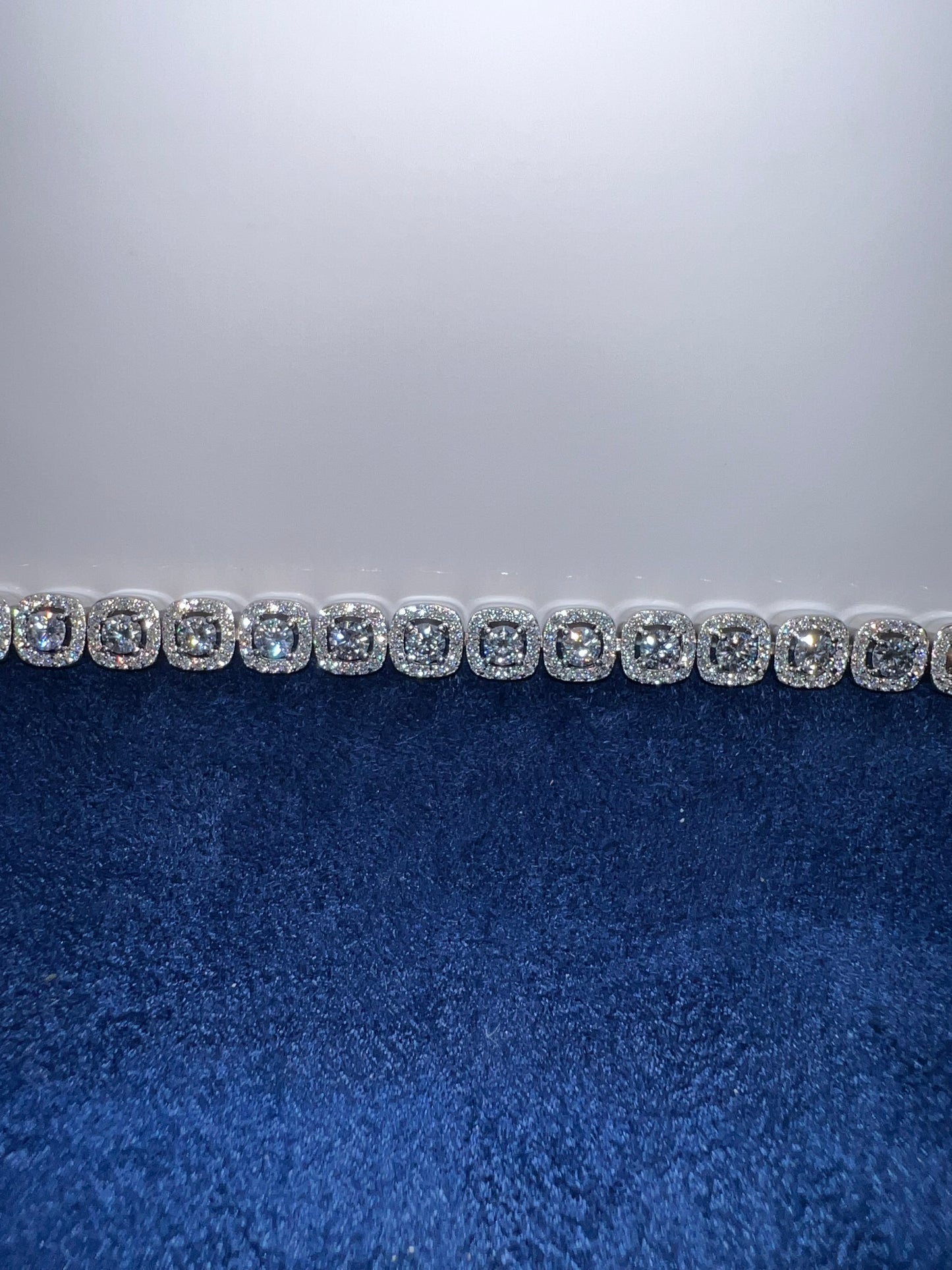Silver Square Moissanite Bracelet