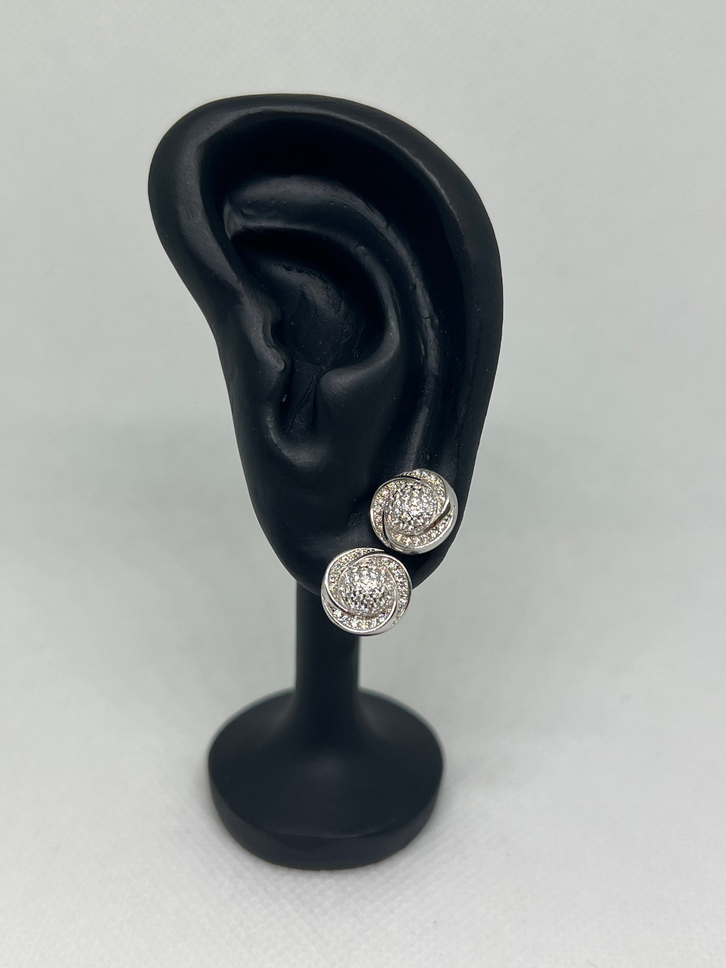 Sterling Silver Radiant Glacier Moissanite Earrings