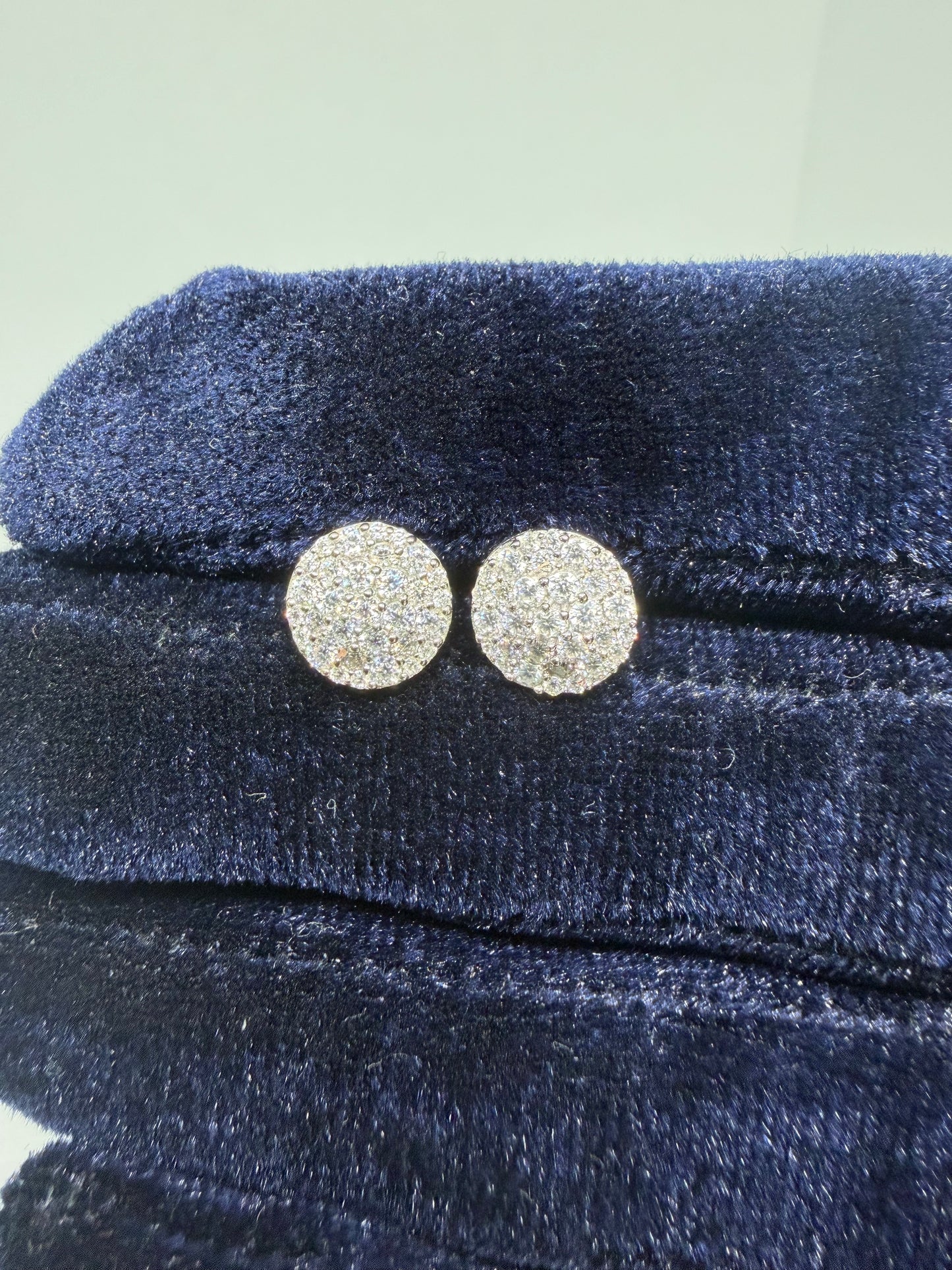 Sterling Silver Cluster Moissanite Earrings