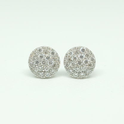 Sterling Silver Cluster Moissanite Earrings