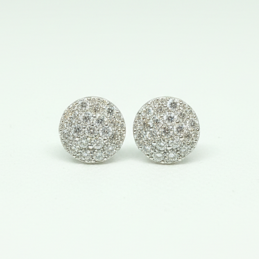 Sterling Silver Cluster Moissanite Earrings