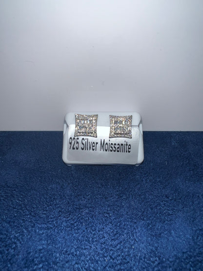 Square Baguette Moissanite Earrings