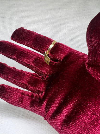 10K Solid Gold Panther Ring - Chain Included