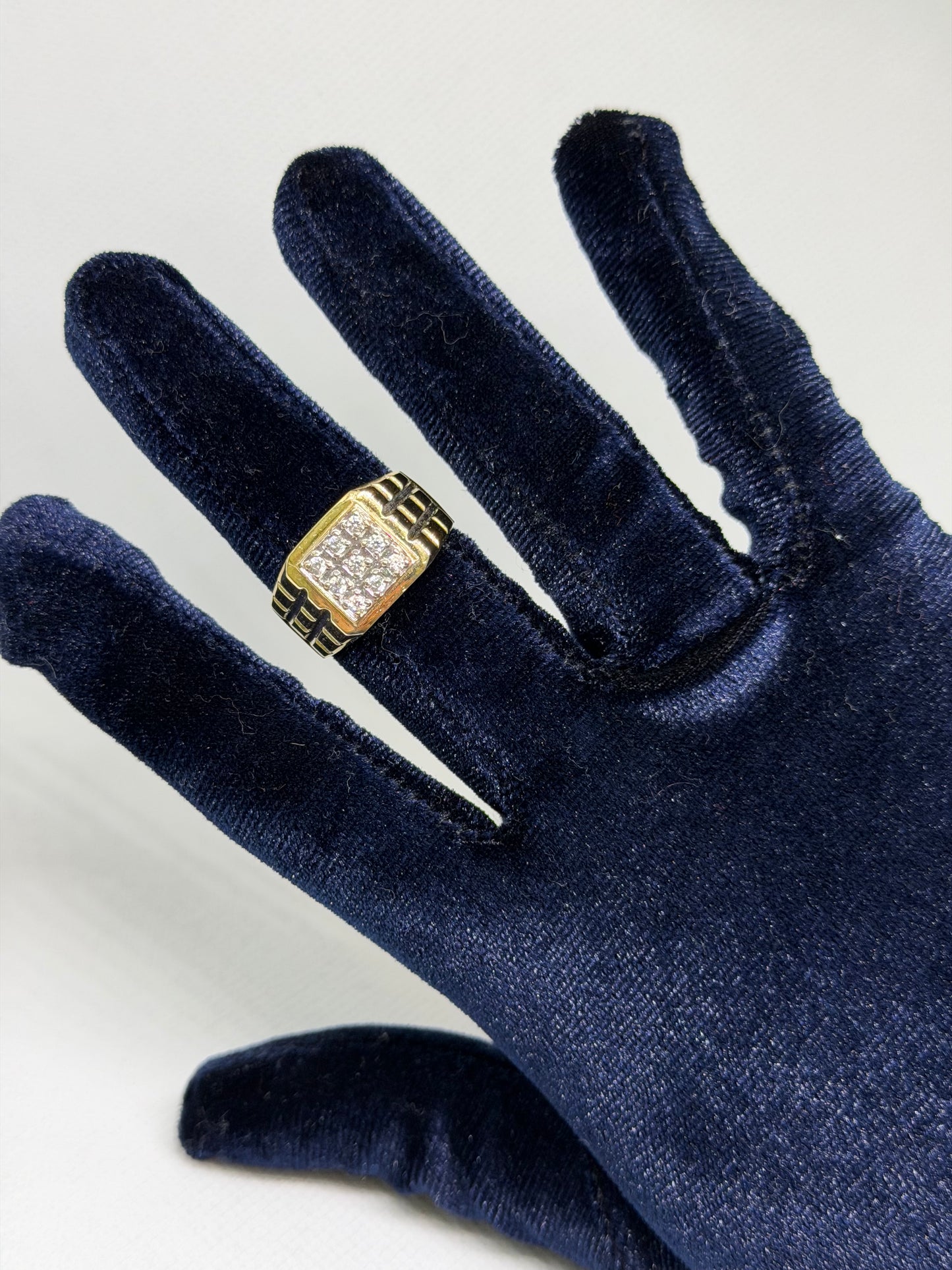 10K Solid Gold Multi Glacier Ring - Size 9.25