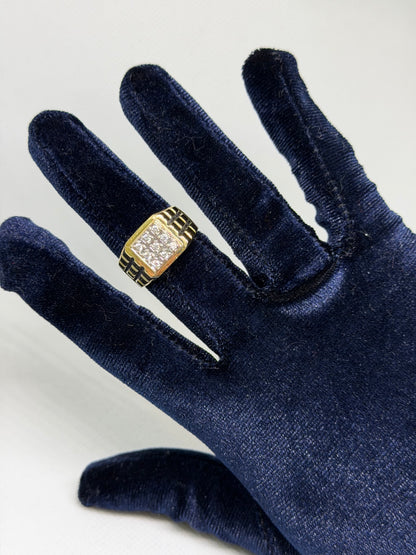 10K Solid Gold Multi Glacier Ring - Size 9.25