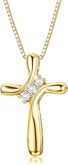 Diamond Cross in Yellow Gold