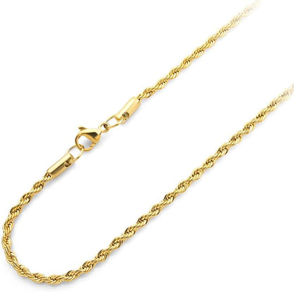 Rope Chain in Yellow Gold - 2mm