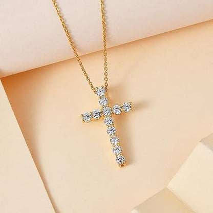 925 Sterling Silver CZ Cross Pendant