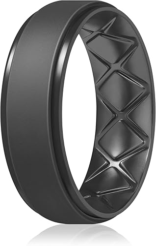 Black Grey Breathable Silicone Rings
