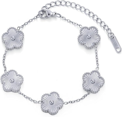 Four leaf Bracelet in Silver