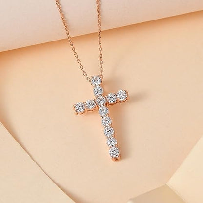 925 Sterling Silver CZ Cross Pendant