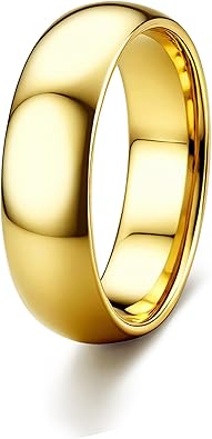 Gold Stainless Steel Wedding Band