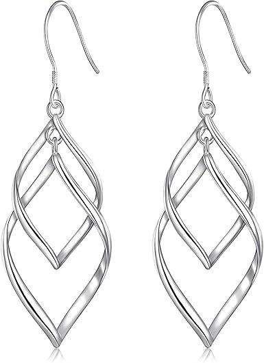 925 Sterling Silver Double Drop Earrings