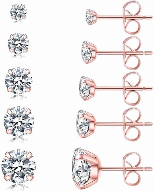 Rose Gold Stud Earrings