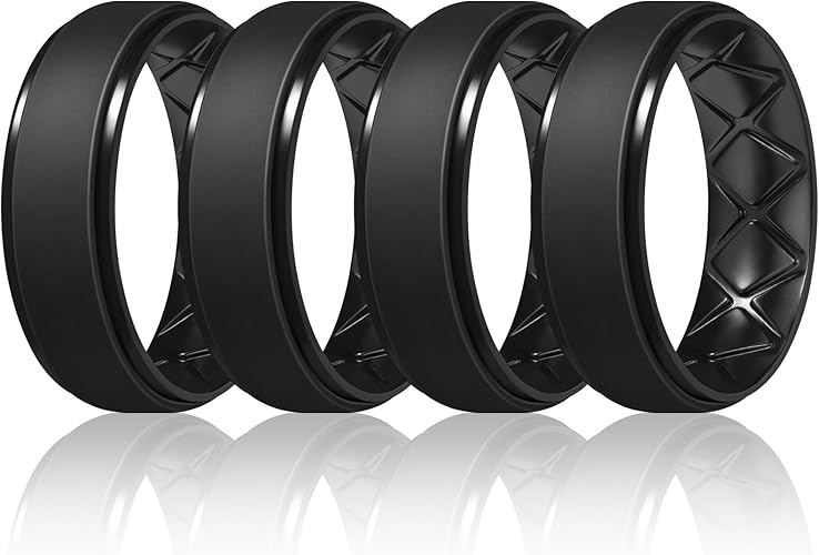 Black Breathable Silicone Rings